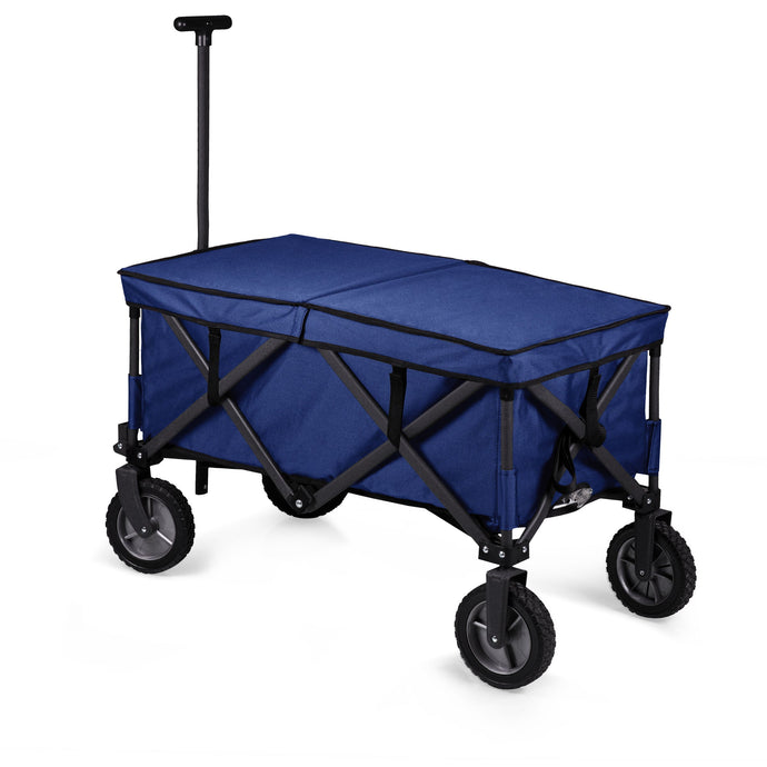 Adventure Wagon Elite Portable Utility Wagon with Table & Liner Totes Picnic Time Blue 