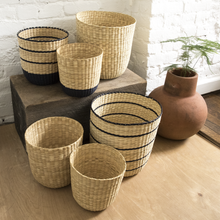 Load image into Gallery viewer, Nesting Baskets Black Basket Intiearth 
