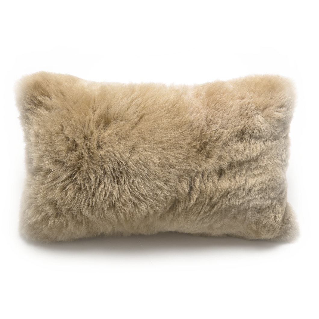 Champagne Alpaca Lumbar Pillow Pillow Intiearth 
