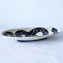 Load image into Gallery viewer, Snake Ellipse Serving Bowl Wall Hanging - Onyx Demetria Chappo 
