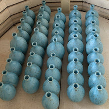 Load image into Gallery viewer, Ceramic Menorah HOLIDAY RachaelPots Robin&#39;s Egg Blue 
