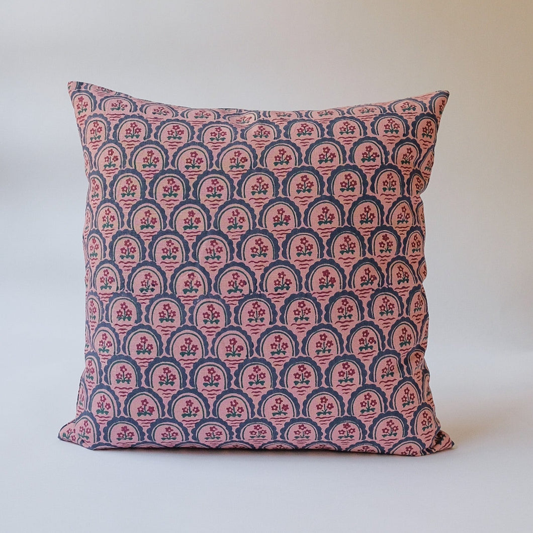 Meena - Hand Block-printed Linen Pillowcase Soil to Studio 