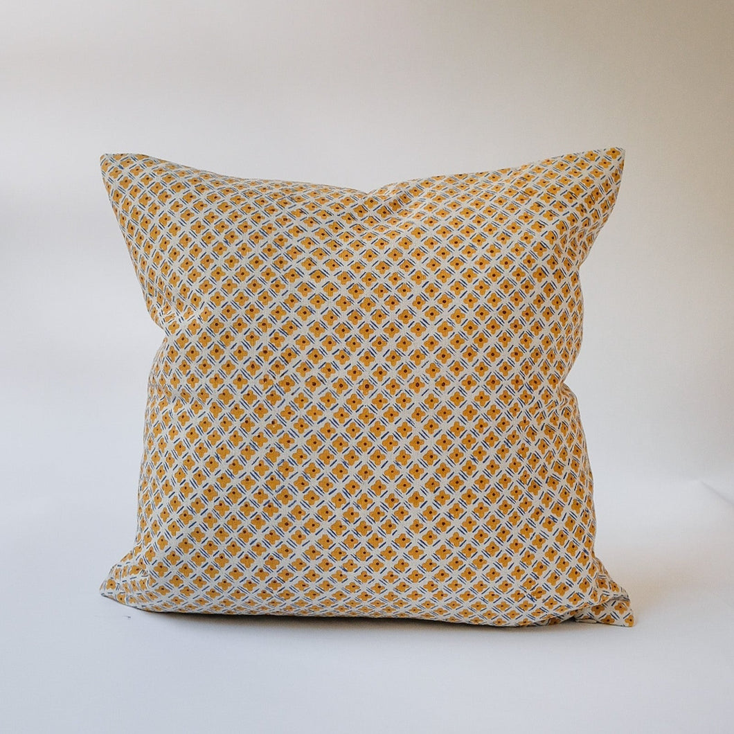 Jodha - Hand Block-printed Linen Pillowcase Soil to Studio 