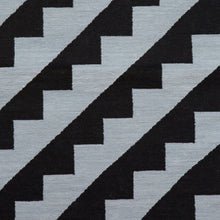 Load image into Gallery viewer, Girard Steps Rug Area Rugs Maharam Blue Gray / Black 7&#39; 11&quot; x 9&#39; 11&quot; 

