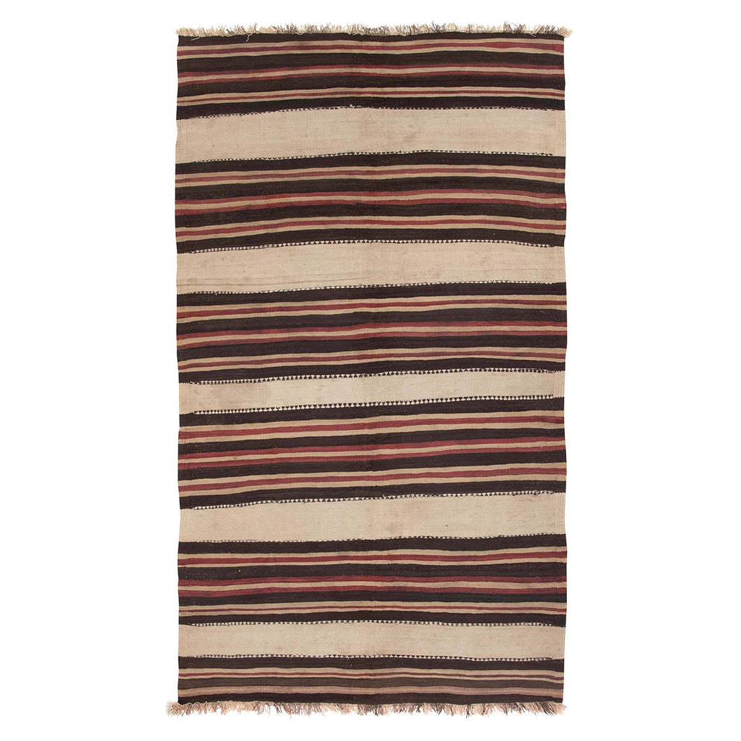 Vintage Qashqai Flatweave, Striped Rug AREA RUGS Amadi Carpets 