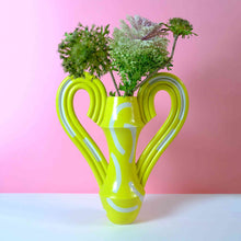 Load image into Gallery viewer, Arch Vase VASES Beginner Ceramics Lemon Cream and Eggshell 
