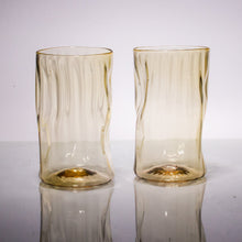 Load image into Gallery viewer, Wabi Sabi Water Glass set of 2 CUPS &amp; GLASSES Andrew Iannazzi Straw Gold 
