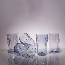 Load image into Gallery viewer, Wabi Sabi Water Glass - Set of 5 CUPS &amp; GLASSES Andrew Iannazzi Glacier Blue 
