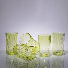 Load image into Gallery viewer, Wabi Sabi Water Glass - Set of 5 CUPS &amp; GLASSES Andrew Iannazzi Ginko Green 
