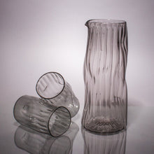 Load image into Gallery viewer, Wabi Sabi Water Pitcher + set of 2 glasses CUPS &amp; GLASSES Andrew Iannazzi Smoke Grey 
