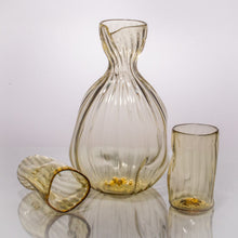 Load image into Gallery viewer, Wabi Sabi Saki Carafe + 2 cups CUPS &amp; GLASSES Andrew Iannazzi Straw Gold 
