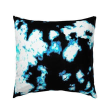 Load image into Gallery viewer, Batik Euro Sham SHEETS, DUVET COVERS, &amp; PILLOWCASES AphroChic Blue and Black 
