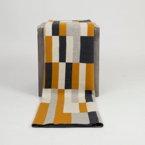 Bauhaus Ochre, Pumice, Charcoal & White Hangai Mountain Textiles 