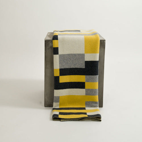 Bauhaus Chartreuse, Pumice, Charcoal & White Hangai Mountain Textiles 