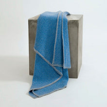 Load image into Gallery viewer, Azure &amp; Organic Gray Bird&#39;s Eye Knit Cashmere Throw Hangai Mountain Textiles 
