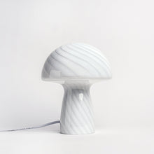 Load image into Gallery viewer, Glass Mushroom Table Lamp, Petite Close Top, White lighting Humber 
