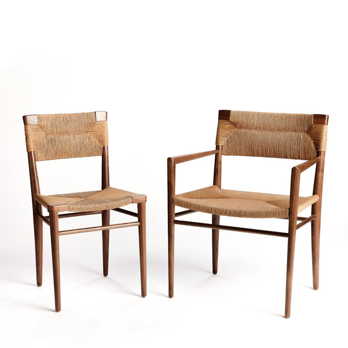 Woven Rush-Backed Dining Chairs DINING CHAIRS Smilow Design 