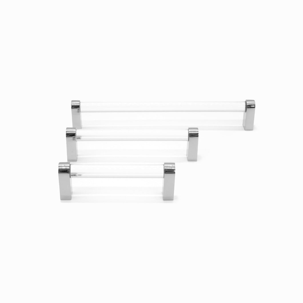 Clarity Acrylic Cabinet Pull Cabinet Pull Hapny Home Clear & Polished Nickel (PN) 5