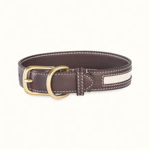 Load image into Gallery viewer, Austin Pet Collar MBarclay Tobacco and Natural Small 
