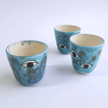 Load image into Gallery viewer, Many Eyes Cup - Turquoise Crystal Demetria Chappo 
