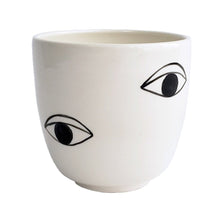 Load image into Gallery viewer, Many Eyes Cup, Black &amp; White Mugs Demetria Chappo 

