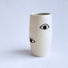Load image into Gallery viewer, Many Eyes Vase - Black and White Demetria Chappo 

