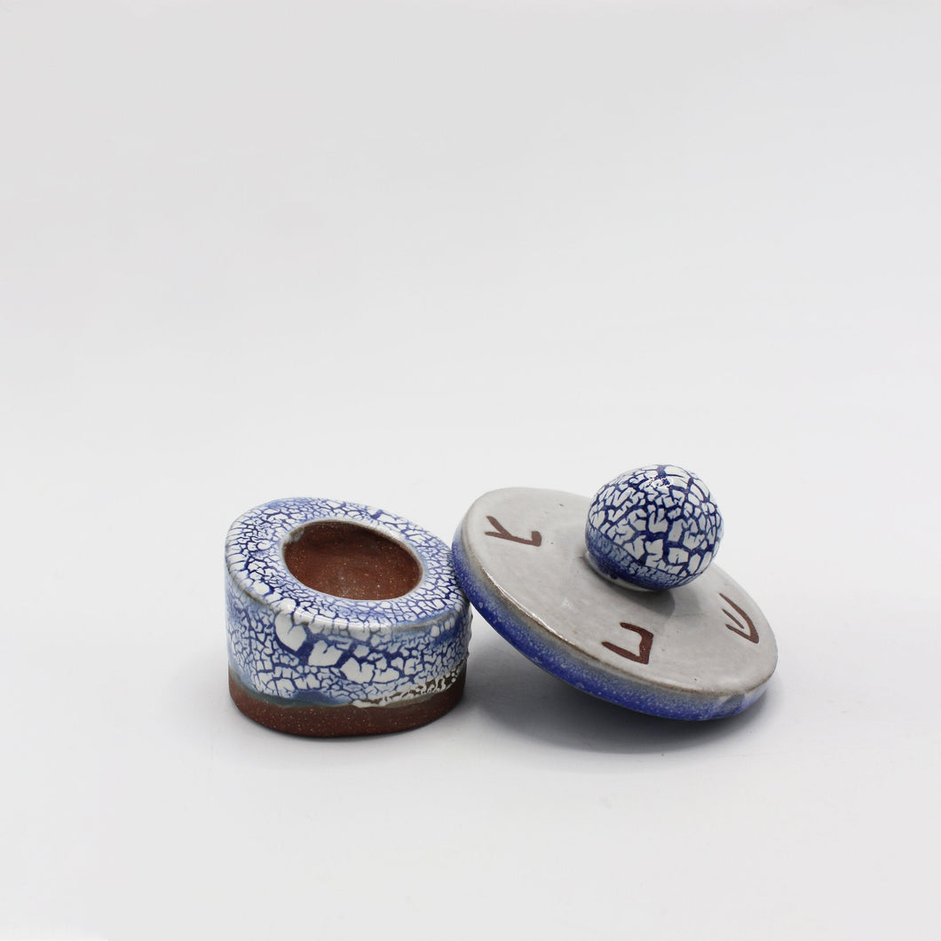 Red Stoneware Ceramic Dreidel Julia Elsas 