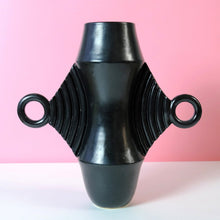 Load image into Gallery viewer, Dune Vase VASES Beginner Ceramics Satin Black 
