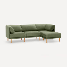Load image into Gallery viewer, Range 4-Piece Sectional Lounger SECTIONALS Burrow Moss Green Oak 
