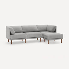Load image into Gallery viewer, Range 4-Piece Sectional Lounger SECTIONALS Burrow Stone Grey Walnut 
