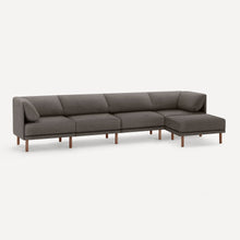 Load image into Gallery viewer, Range 5-Piece Sectional Lounger SECTIONALS Burrow Heather Charcoal Walnut 
