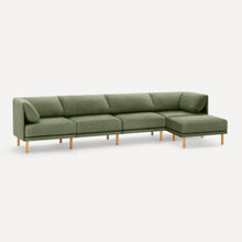 Load image into Gallery viewer, Range 5-Piece Sectional Lounger SECTIONALS Burrow Moss Green Oak 
