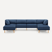 Load image into Gallery viewer, Range 6-Piece Sectional Double Lounger SECTIONALS Burrow Navy Blue Oak 
