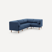 Load image into Gallery viewer, Range 4-Piece Sectional SECTIONALS Burrow Navy Blue Walnut 
