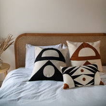 Load image into Gallery viewer, ZAZA SHAPES PILLOW - BLACK Pillow Leah Singh 
