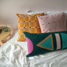 Load image into Gallery viewer, GRID PILLOW - REVERSIBLE - MARMALADE + LILAC Pillow Leah Singh 
