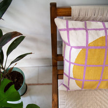Load image into Gallery viewer, GRID PILLOW - REVERSIBLE - CIRCLE Pillow Leah Singh 
