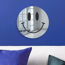 Load image into Gallery viewer, Happy Face Mirror Art | Emoji Wall Hanging | Wall Art Decor | Decorative 3D Mirror Wall Art |Dorm Wall Art | Made In The USA | 4 Artworks 4ArtWorks 
