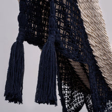 Load image into Gallery viewer, Colonial Navy Blue Cotton Hammock with Tassels OUTDOOR FURNITURE Artissanos 
