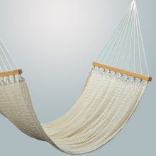Load image into Gallery viewer, Classic Cotton Hammock With Wooden Bar OUTDOOR FURNITURE Artissanos Organic Natural 
