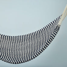 Load image into Gallery viewer, Mountaineer Natural Cotton Hammock OUTDOOR FURNITURE Artissanos Natural/Navy Striped 
