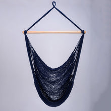 Load image into Gallery viewer, Classic Cotton Hammock Swing OUTDOOR FURNITURE Artissanos Navy Blue 
