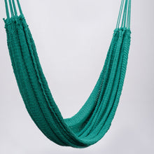 Load image into Gallery viewer, Teal Green Cotton Hammock OUTDOOR FURNITURE Artissanos 
