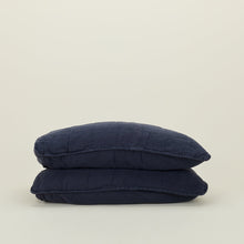 Load image into Gallery viewer, Simple Linen Quilt Sham - Set of 2 SHEETS Hawkins New York NAVY King 
