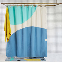 Load image into Gallery viewer, Half Moon Atlantic shower curtain Quiet Town 
