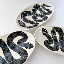 Load image into Gallery viewer, Snake Ellipse Serving Bowl Wall Hanging - Onyx Demetria Chappo 
