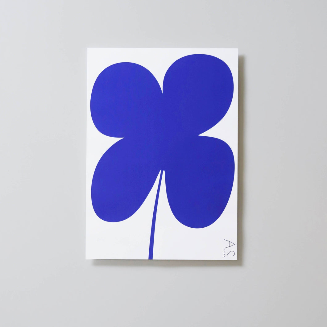 Silkscreen Flower Blue Kroki 