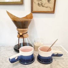 Load image into Gallery viewer, Navy Dipped Mug Coffee &amp; Tea Echo Park Pottery by Peter Shire 
