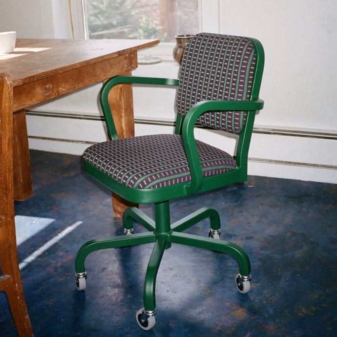 Green Officer Chair with Black Mexidot - Afternoon Light Exclusive OFFICE CHAIRS Emeco 