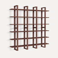 Load image into Gallery viewer, Index Wall Shelves HANGING SHELVES Burrow Walnut Set of 4 
